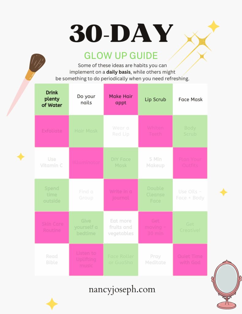 INTRODUCING the 30 Day Glow Up Guide with Tracker